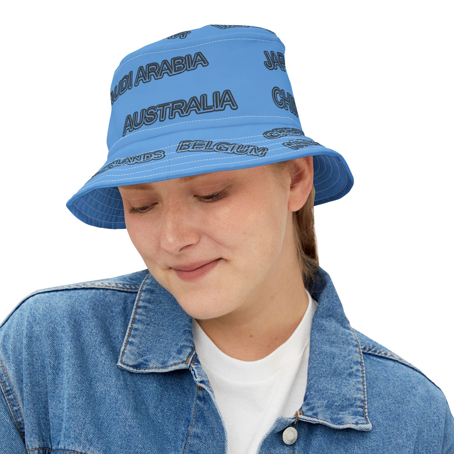 Formula 1 Racetrack Bucket Hat – Blue Adult Unisex Bucket Hat