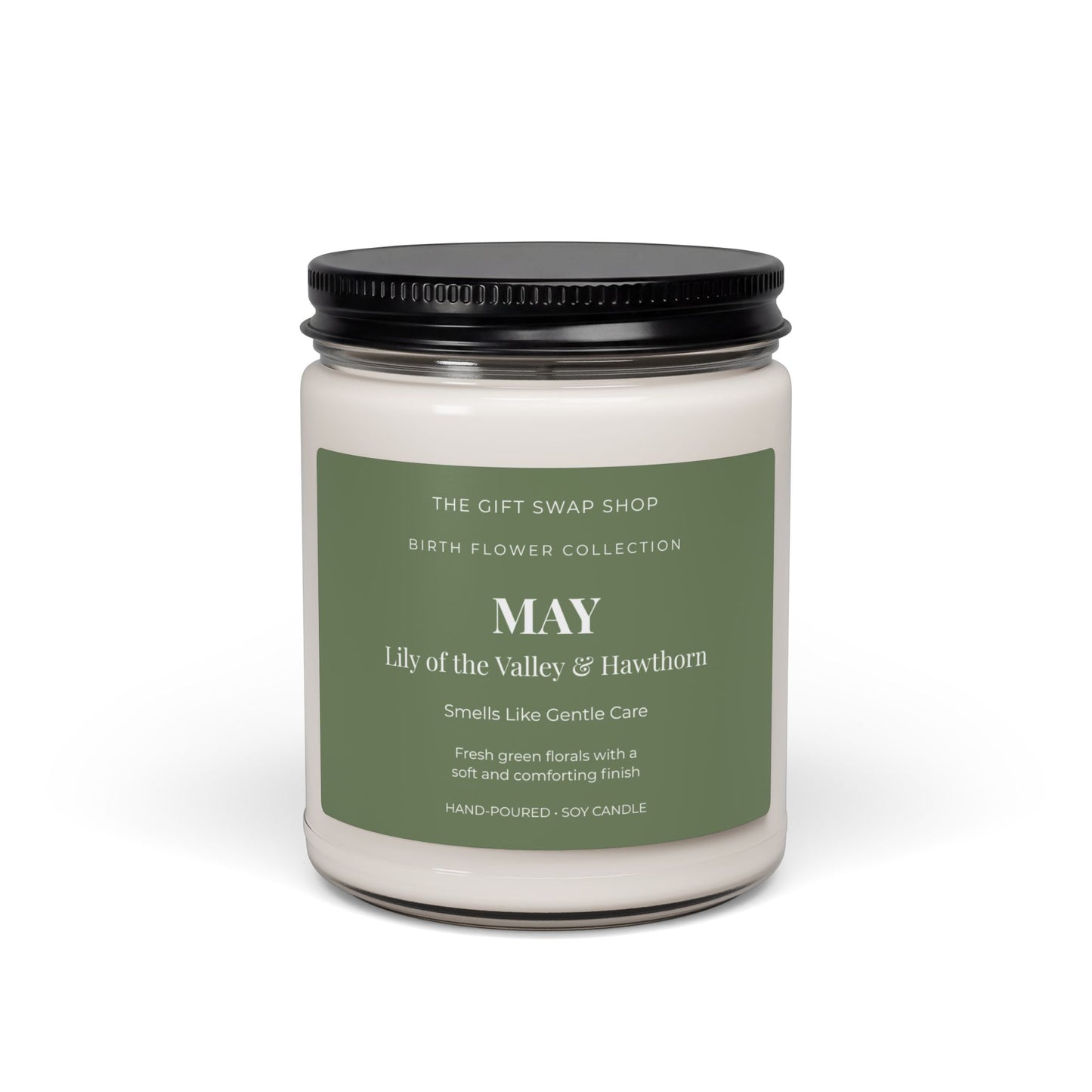 May Birth Flower Candle — Lily of the Valley & Hawthorn (9 oz)
