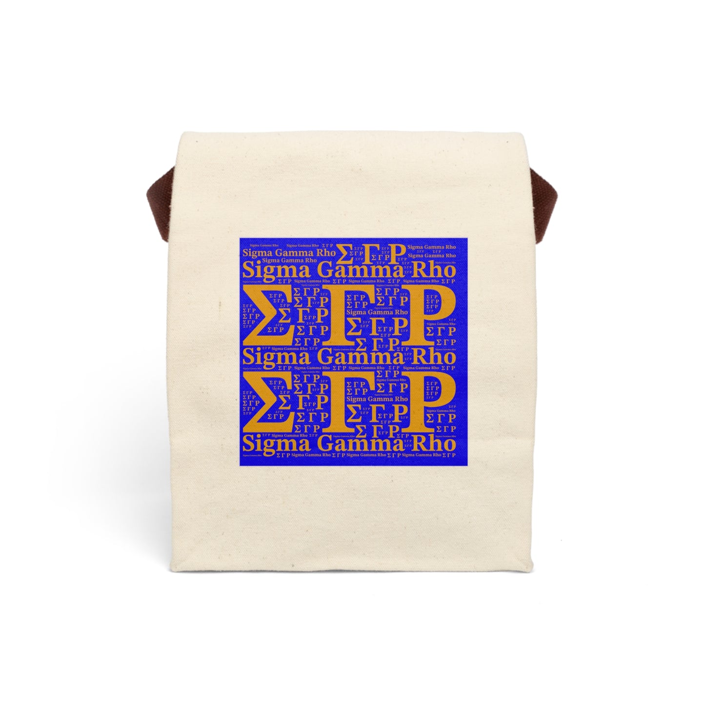 ΣΓΡ Canvas Lunch Bag | Greek Letters Pattern | Paraphernalia | Gift