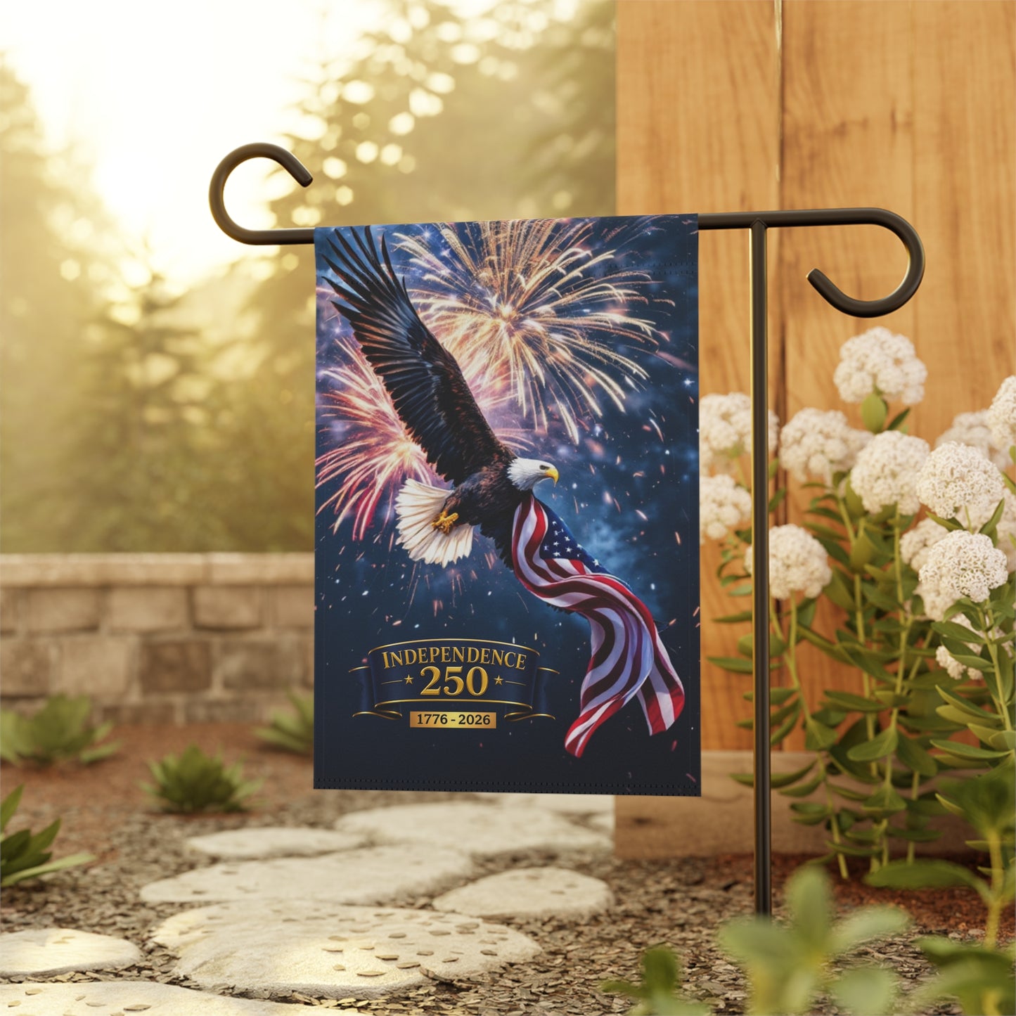 Independence 250 Garden Banner | USA 250th Flag | Premium Patriotic Yard Flag