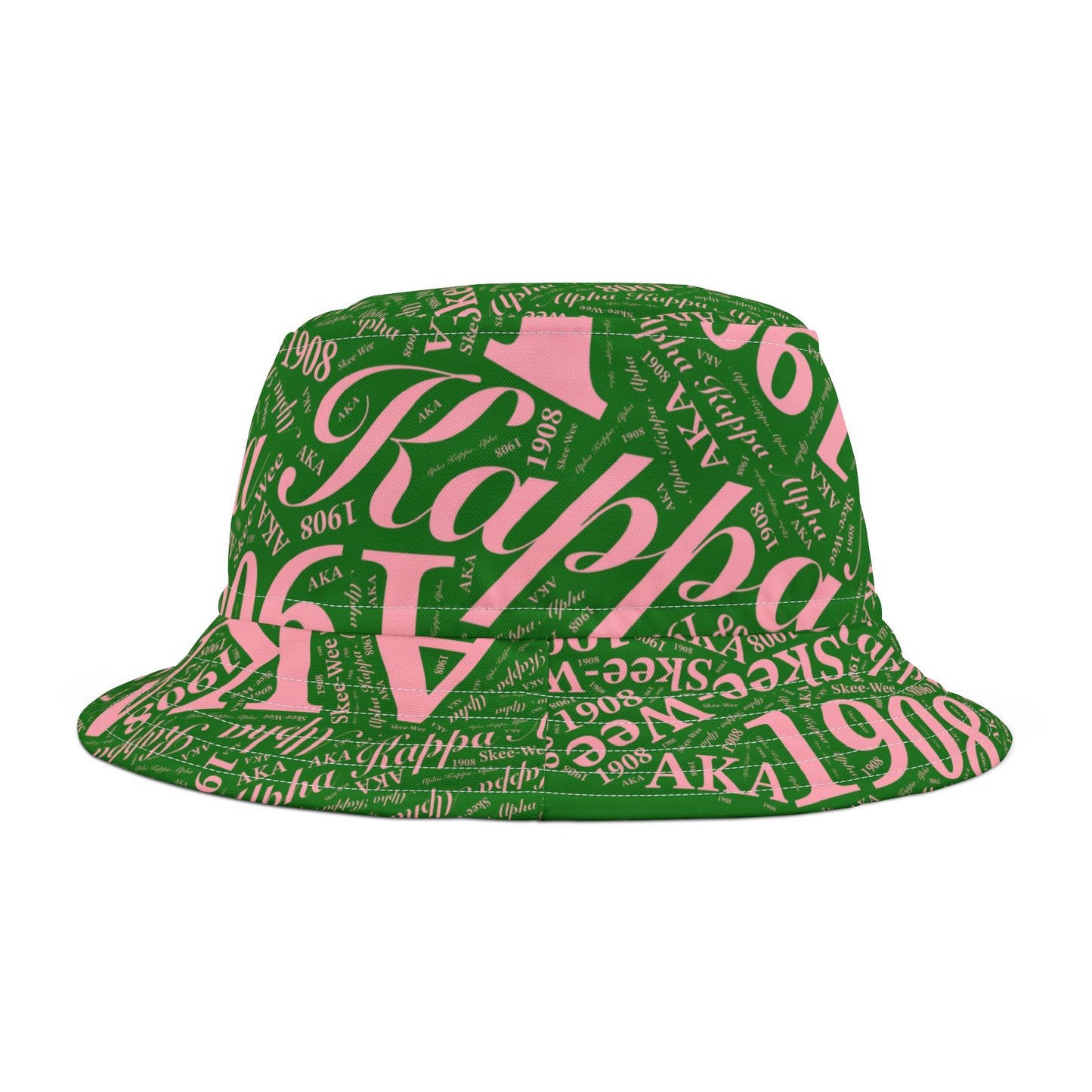 BGLO Collection Alpha Kappa Alpha (AKA) Sorority Bucket Hat |  Bucket Hat – Pink & Green Edition