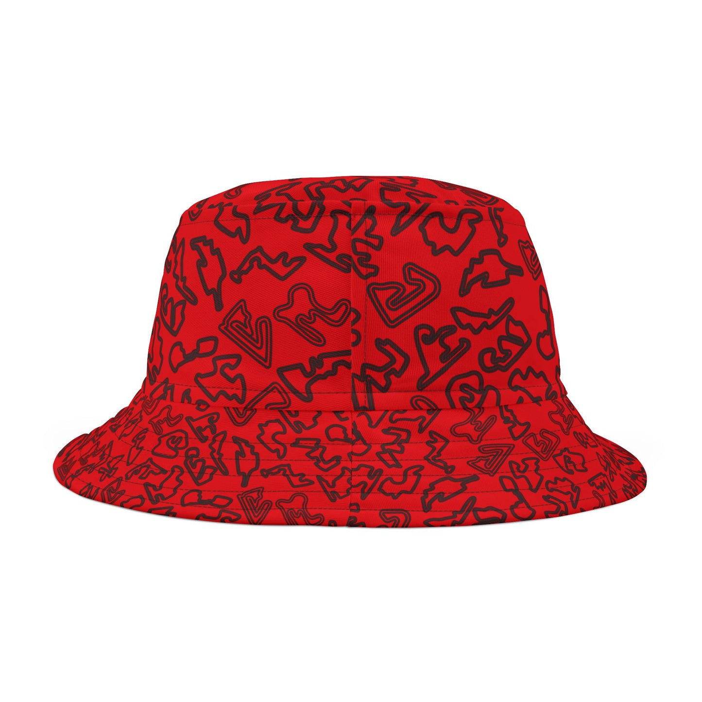 Formula 1 Racetrack Bucket Hat – Red Adult Unisex Bucket Hat