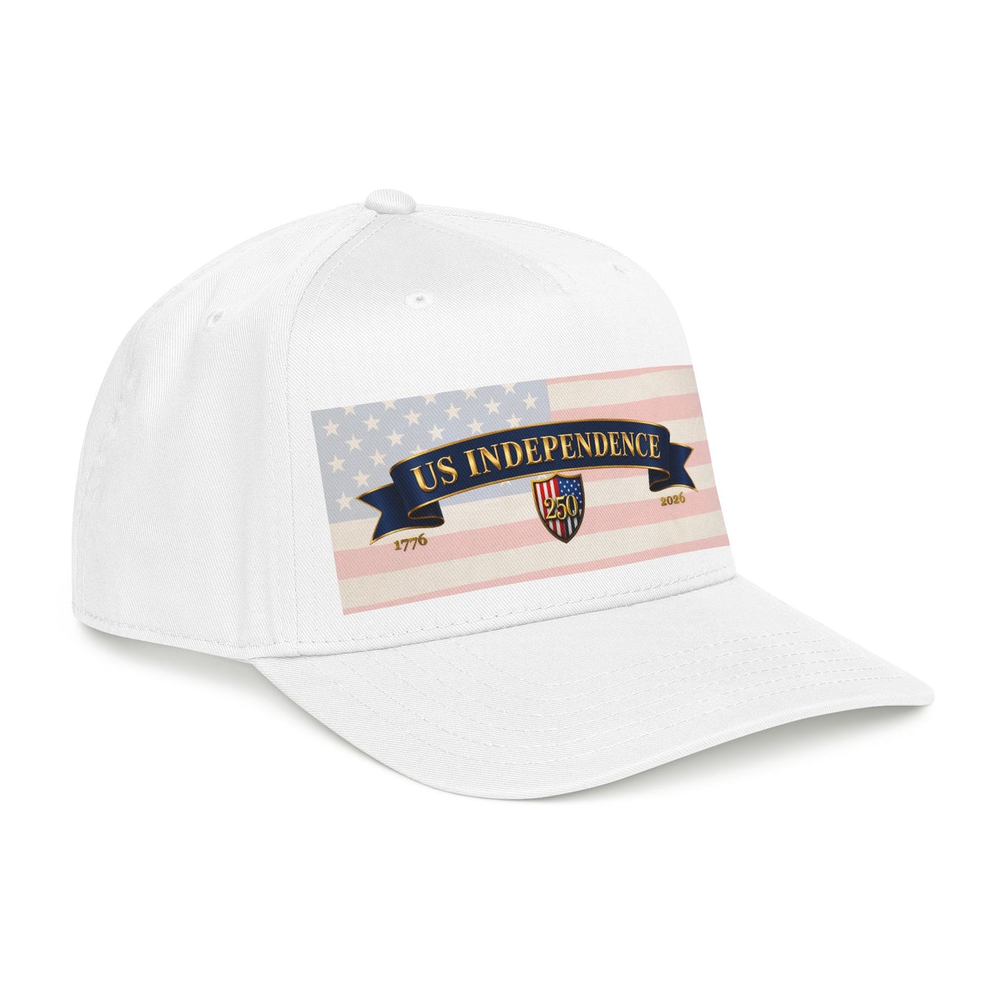 US Independence 250 Baseball Cap | Limited Edition 1776–2026 Hat  (White)
