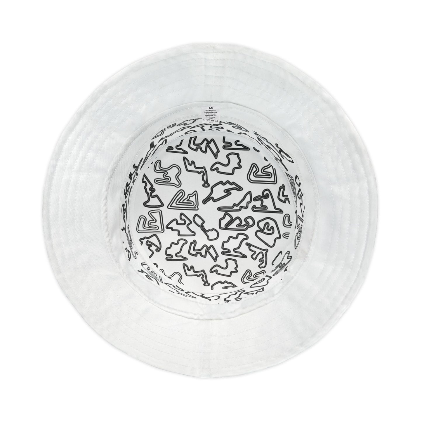 Motorsport Racetracks Hat White Adult Unisex Bucket Hat