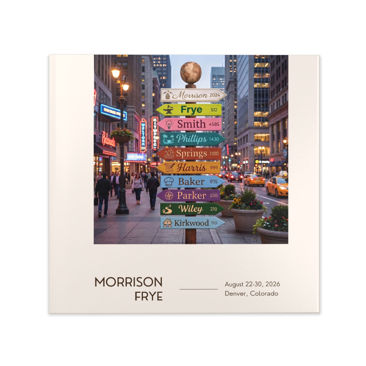 Morrison Frye Family Reunion 2026 Memory Book (Pre-Order) – Denver, Colorado | “The Wait Is Over” Keepsake Album