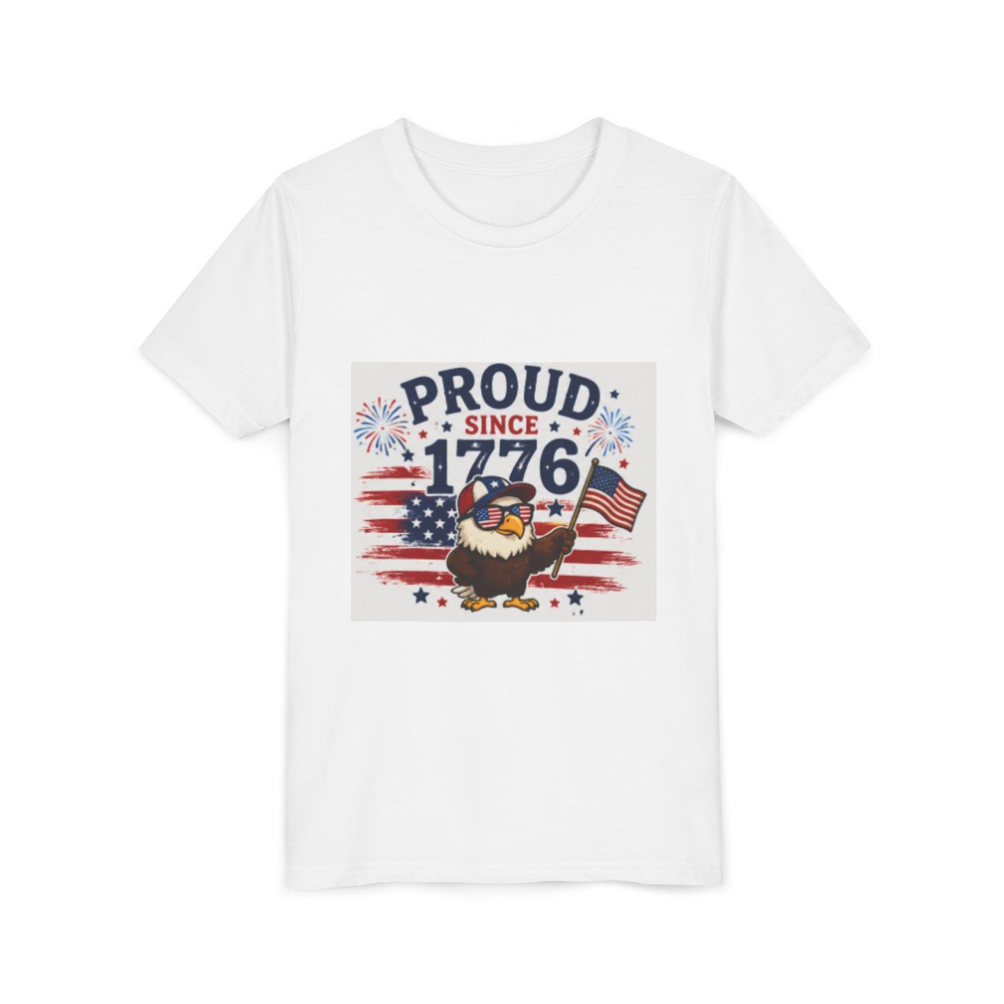 🇺🇸 250th Anniversary Youth Tee - "Proud Since 1776" Eagle American Flag 4th of July Youth Tee