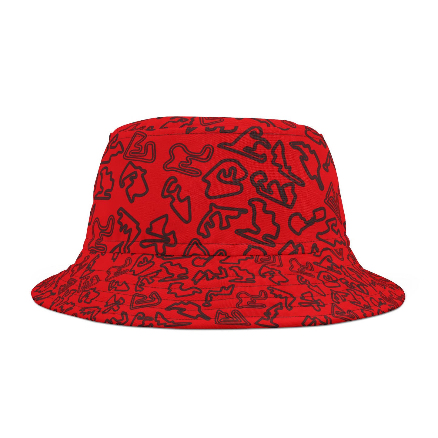 Formula 1 Racetrack Bucket Hat – Red Adult Unisex Bucket Hat