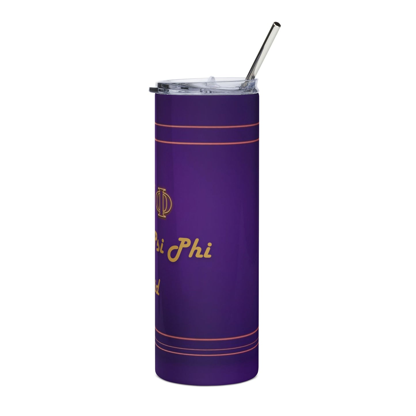 Omega Psi Phi Fraternity Personalized Purple & Gold Tumbler | Black Greek Letter organizations | Sororities and Fraternities | 20oz Stainless Steel Tumbler