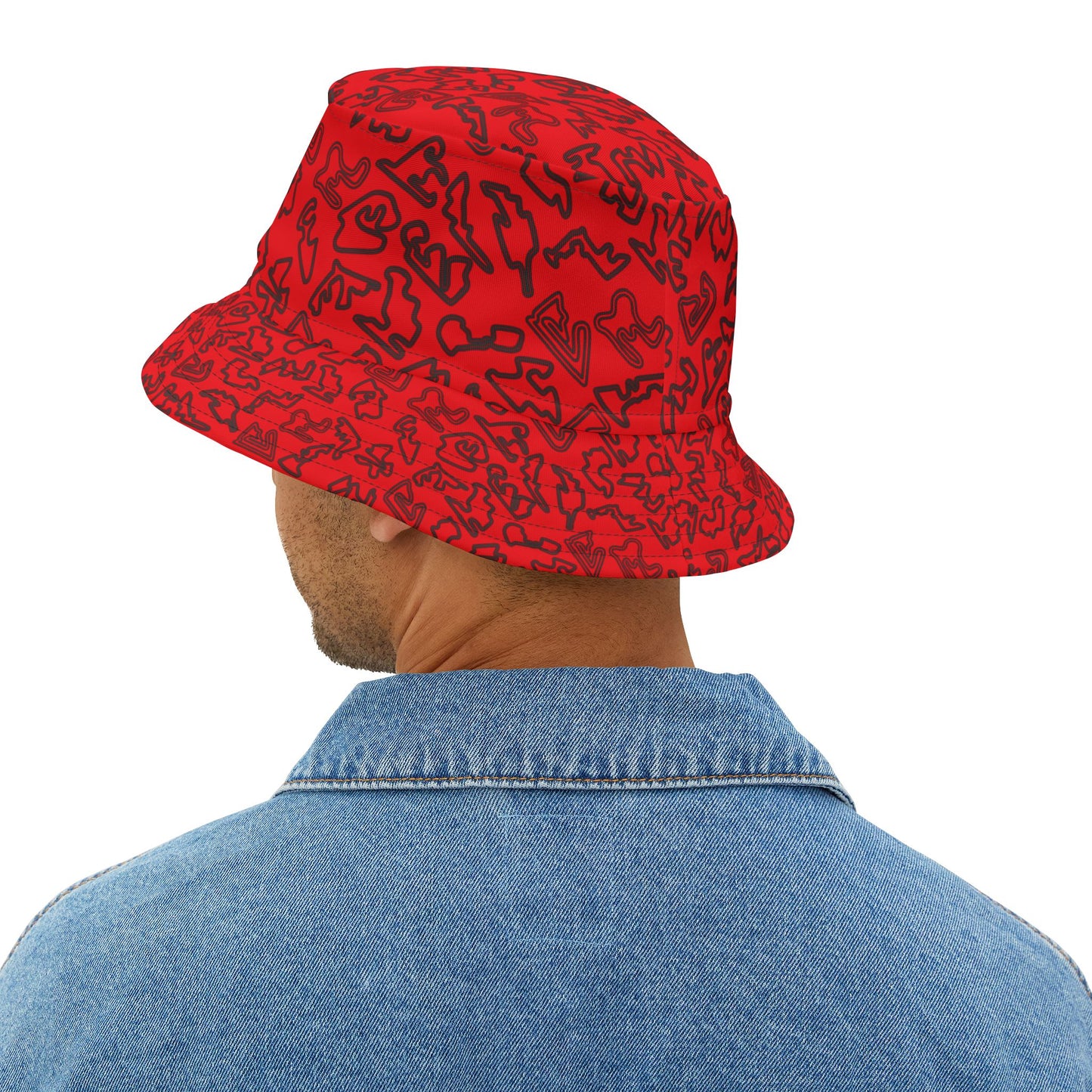 Formula 1 Racetrack Bucket Hat – Red Adult Unisex Bucket Hat