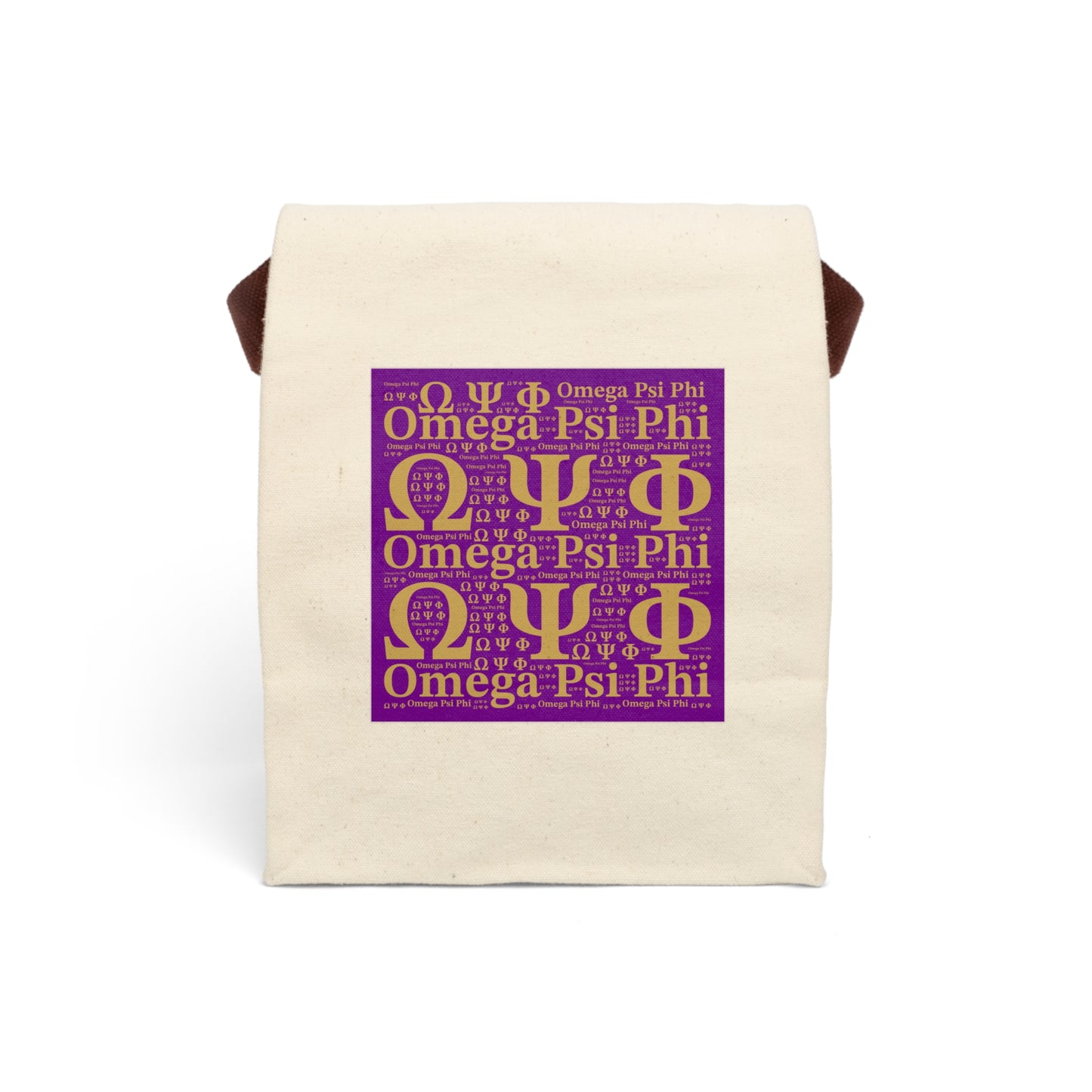 Omega Psi Phi Canvas Lunch Tote - Ques Gear