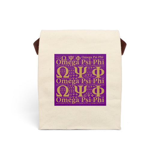 Omega Psi Phi Canvas Lunch Tote - Ques Gear