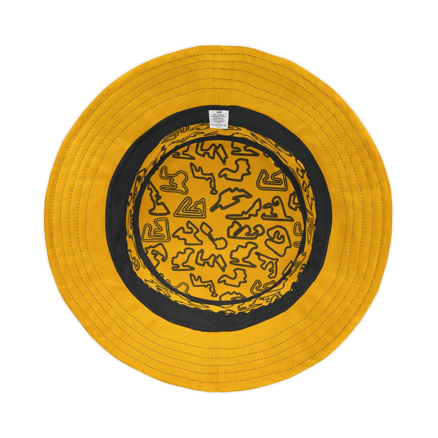 F1 Bucket Hat Motorsport Racetracks Yellow