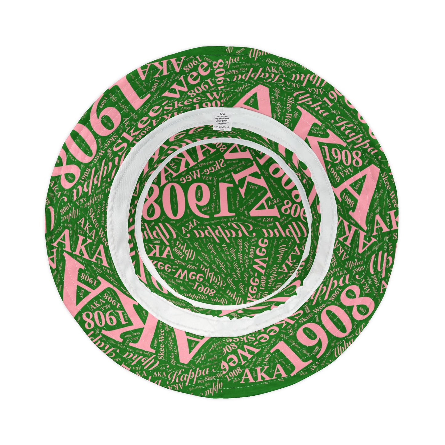 BGLO Collection Alpha Kappa Alpha (AKA) Sorority Bucket Hat |  Bucket Hat – Pink & Green Edition