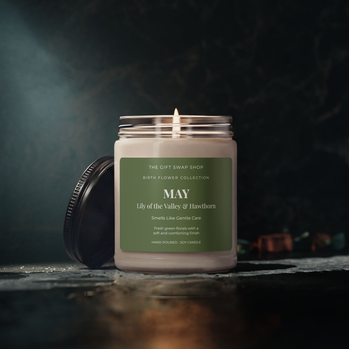 May Birth Flower Candle — Lily of the Valley & Hawthorn (9 oz)