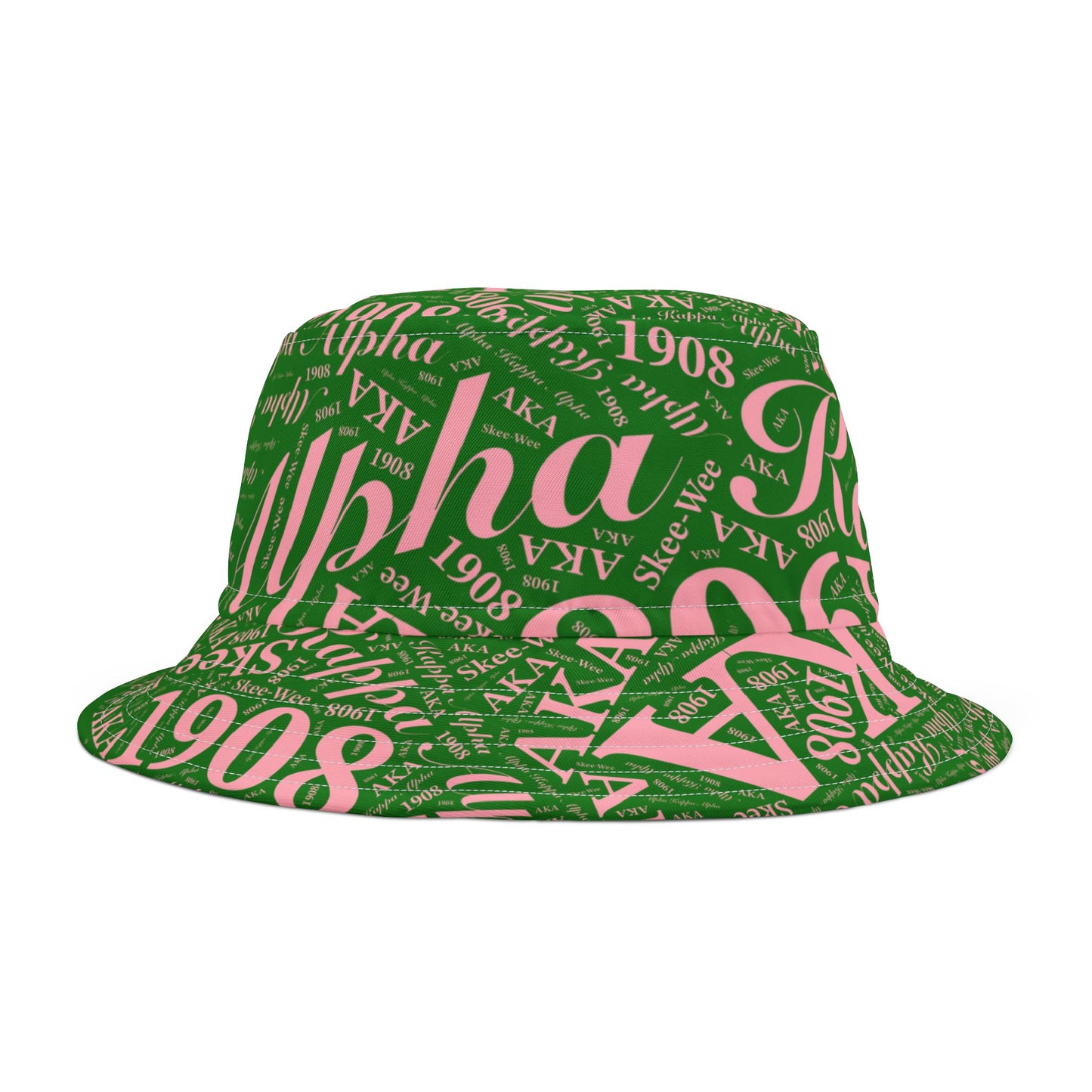 BGLO Collection Alpha Kappa Alpha (AKA) Sorority Bucket Hat |  Bucket Hat – Pink & Green Edition