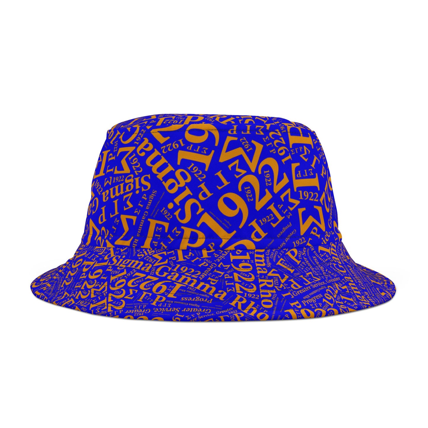 BGLO Collection Sigma Gamma Rho Royal Blue & Gold Printed Bucket Hat | The Pretty Poodle Accessory