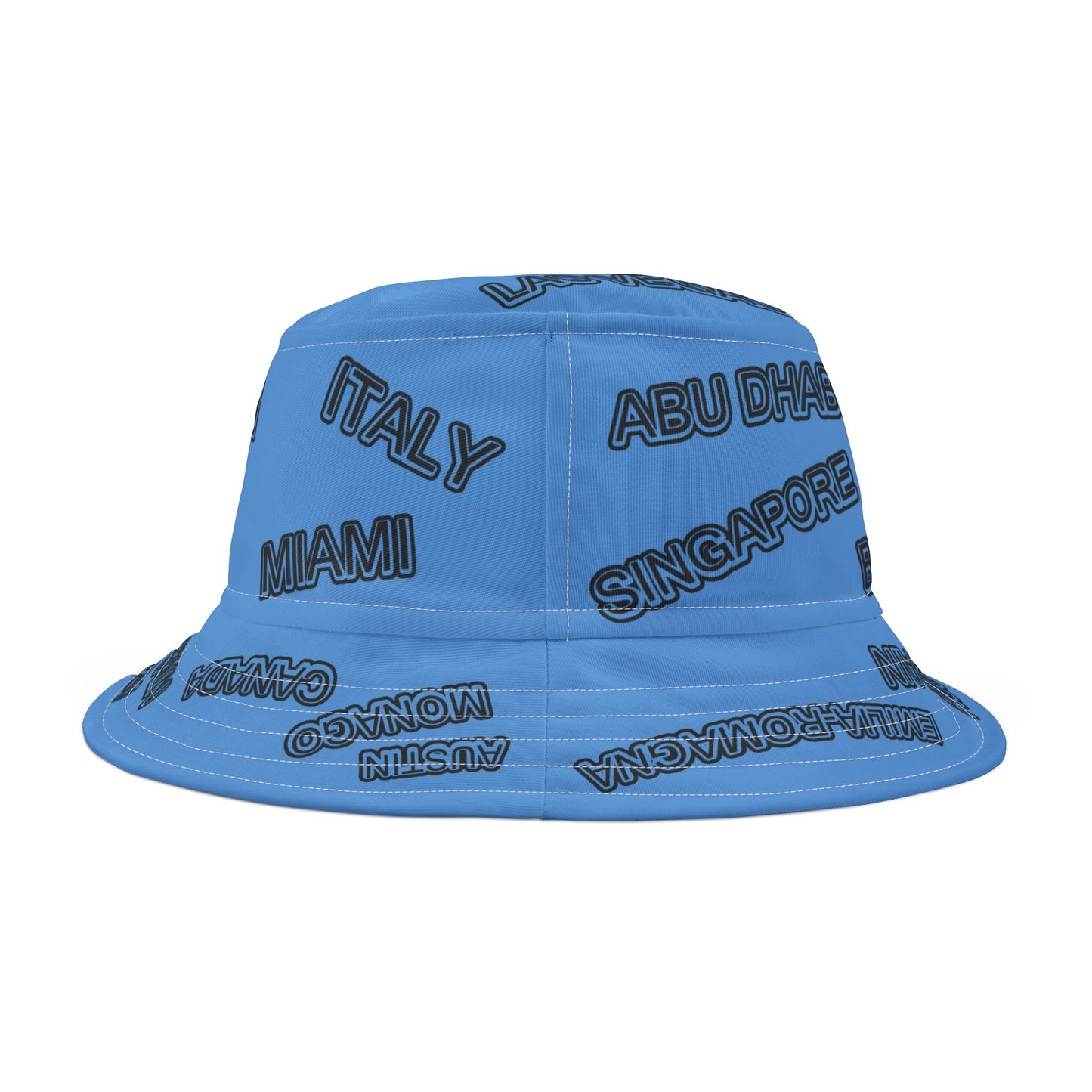 Formula 1 Racetrack Bucket Hat – Blue Adult Unisex Bucket Hat