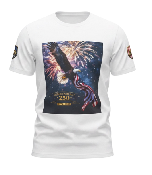 Independence 250 Bald Eagle Tee  | Fireworks Patriotic Tee