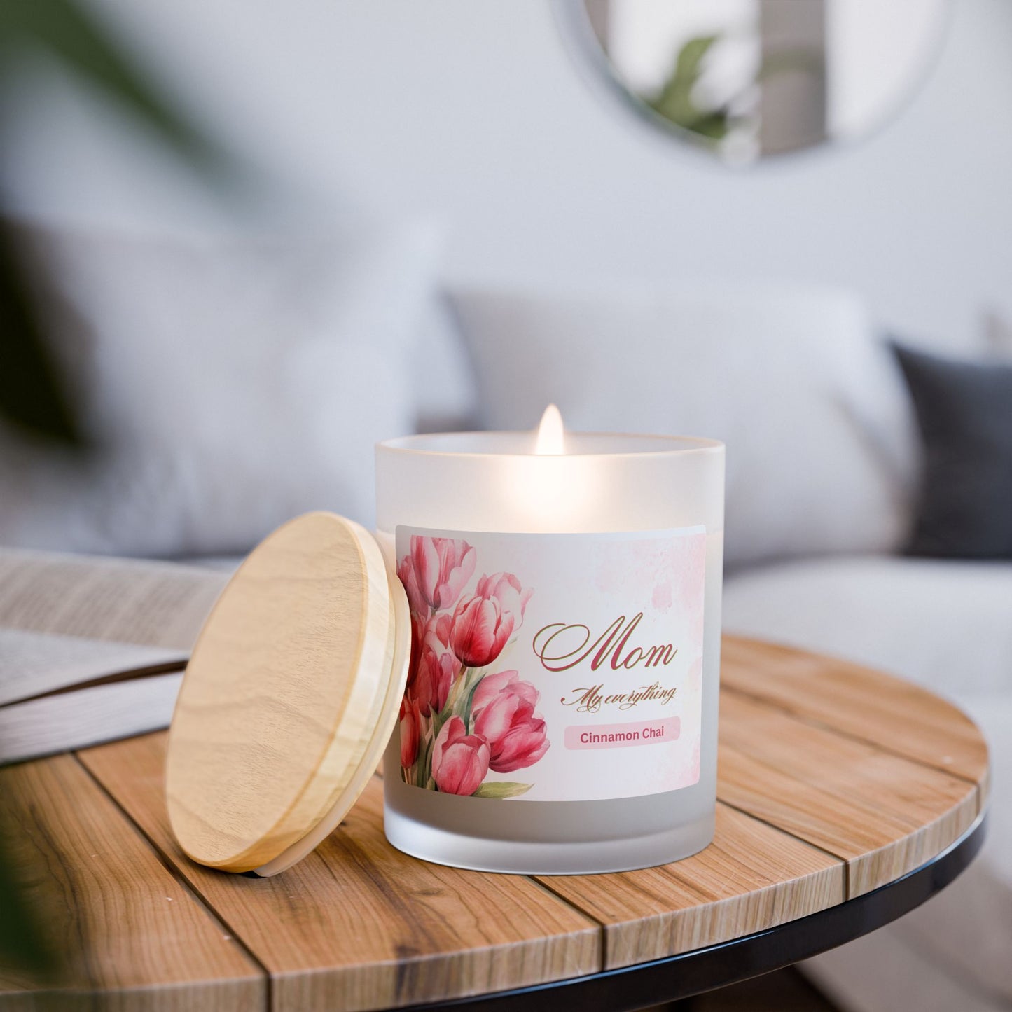 Mom or Mama - My Everything Scented Candle in Frosted Glass Jar - Mother's Day Gift 