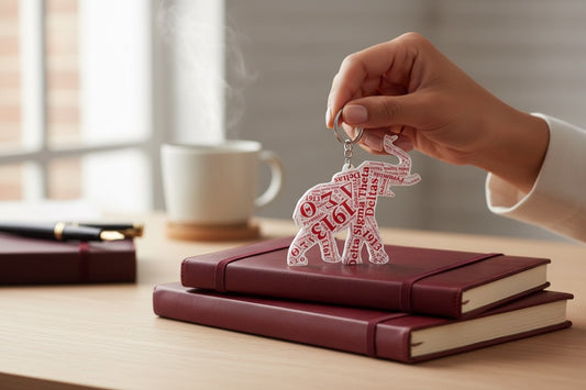 Custom Plush Delta Sigma Theta Personalized Elephant Keychain