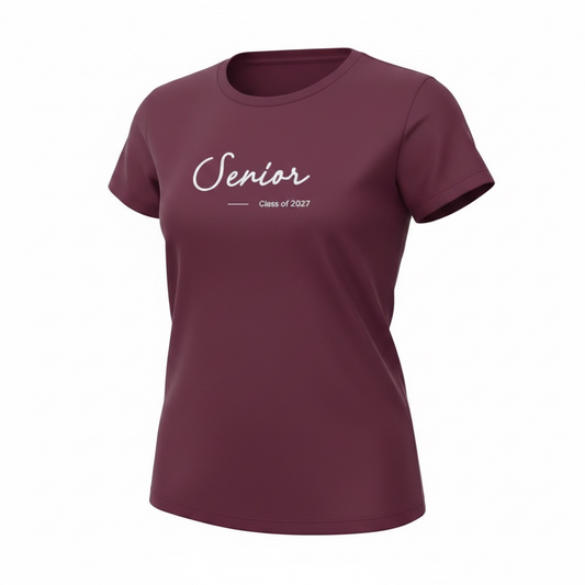 Senior 2027 Women's Tees - White lettering