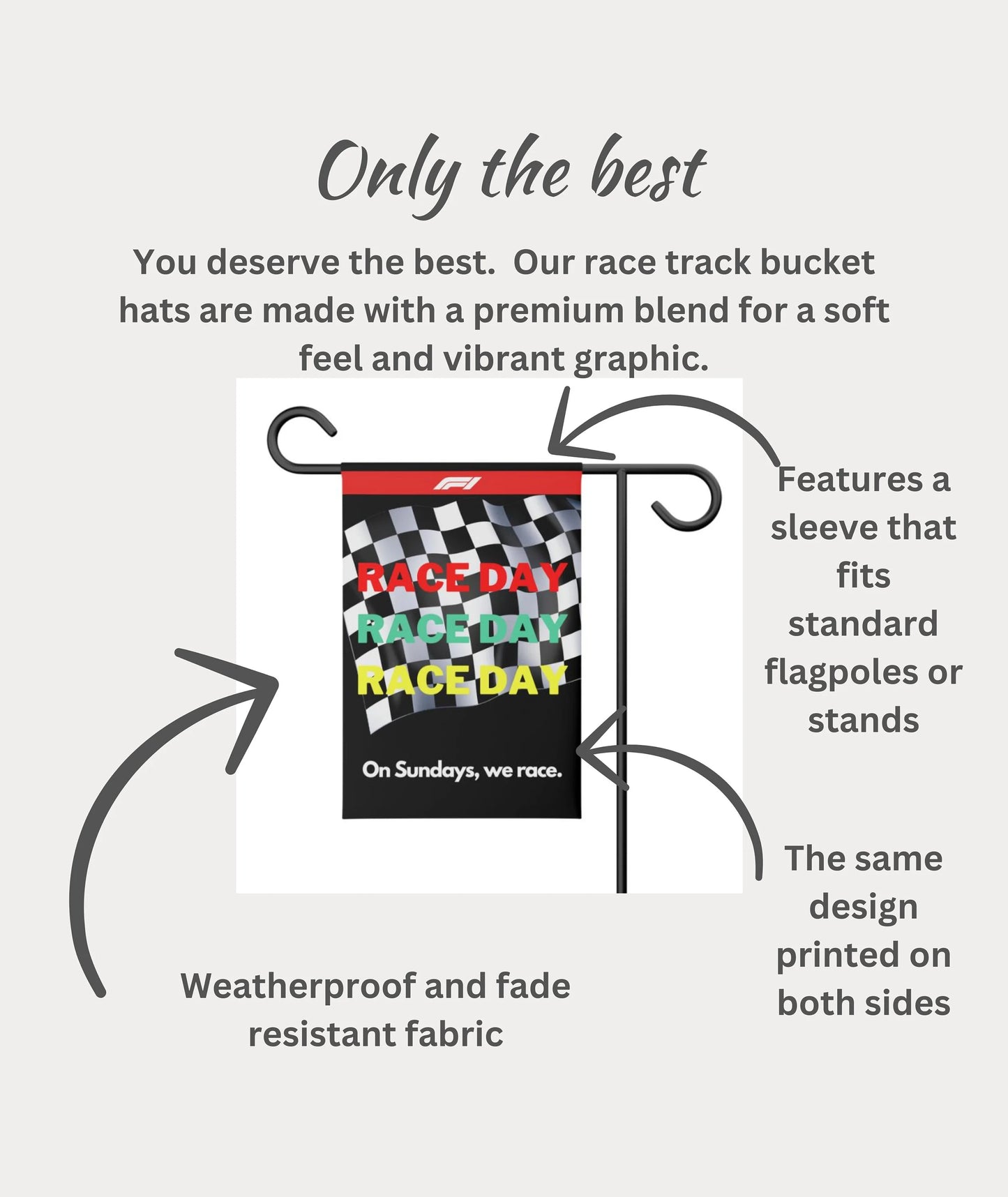 Formula 1 Race Day Checkered Flag Garden Banner — Formula 1 Yard Decor